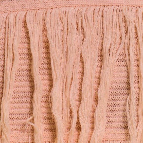 Pink Party Women's Sleeveless Ribbed Maxi Sweater Dress with Frill Fray Hem - Picture 6 of 6